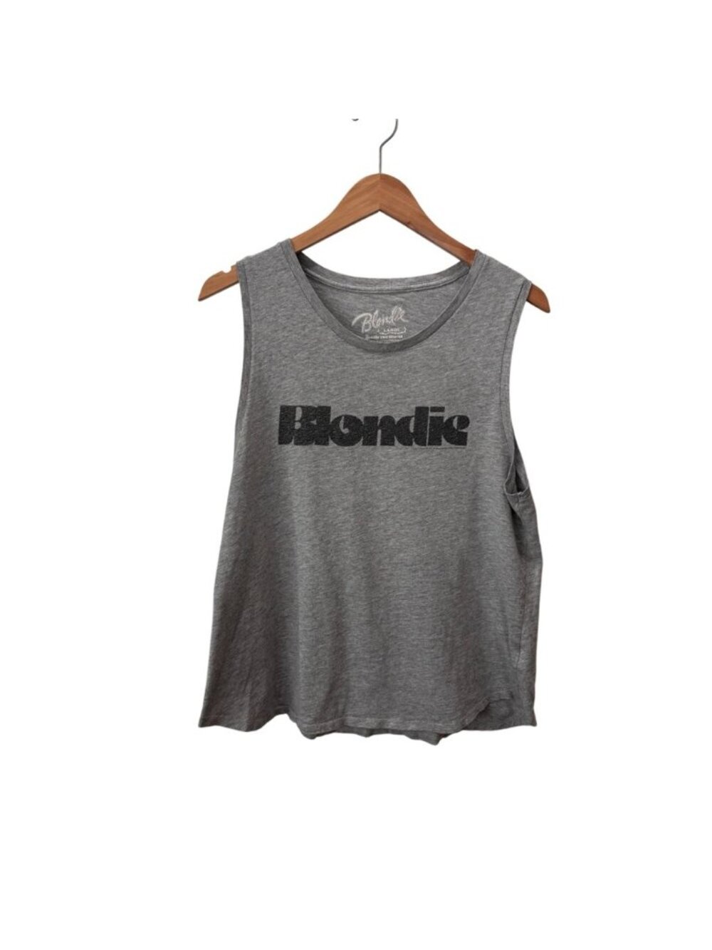 Blondie Cotton Blend Grey Tank Top